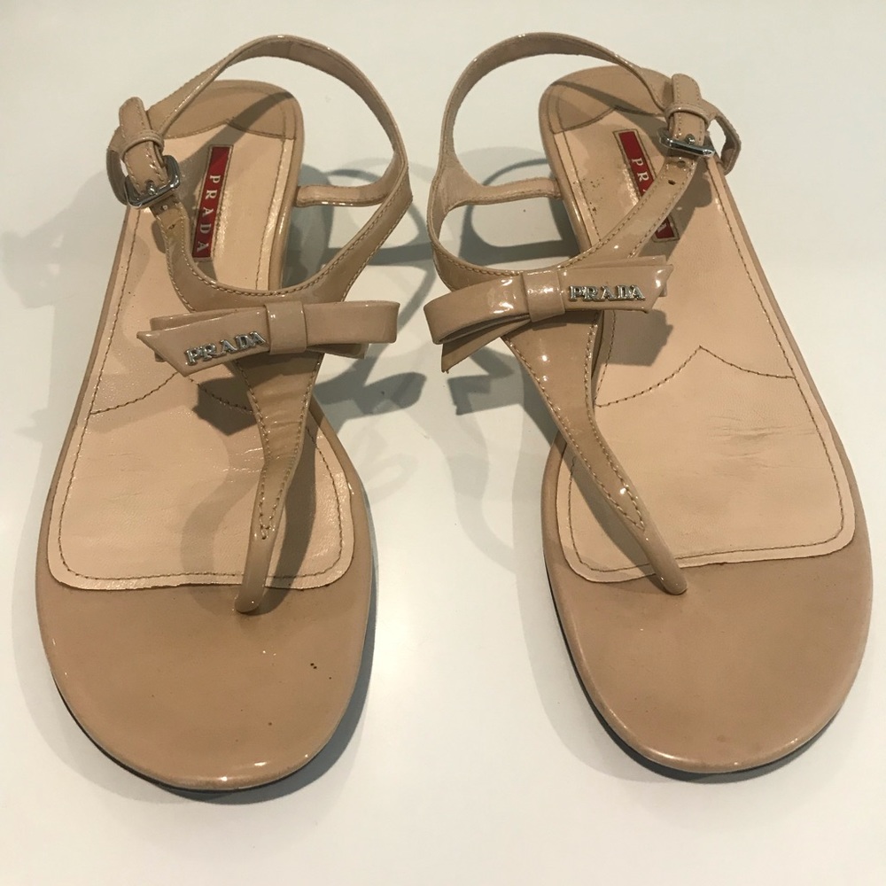 Prada nude sandals